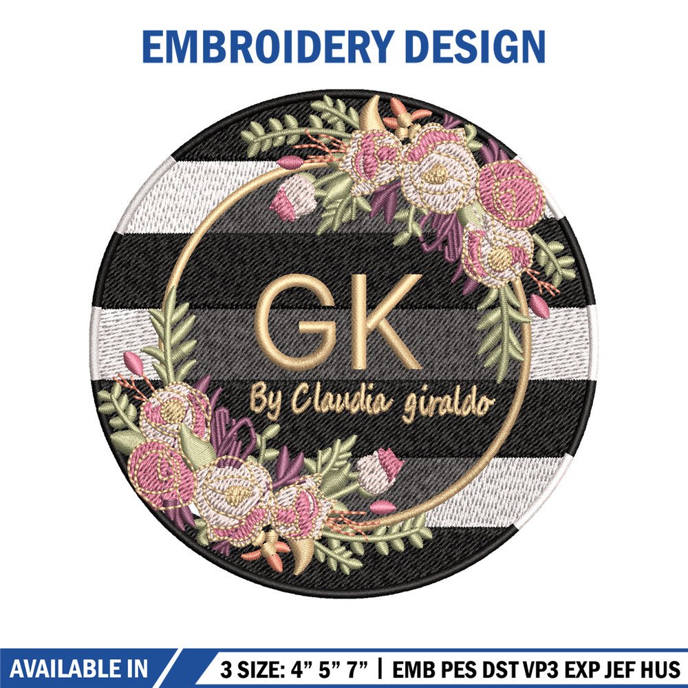 Gk Logo embroidery design, Gk Logo embroidery, logo design, embroidery file, logo shirt, Digital download..jpg