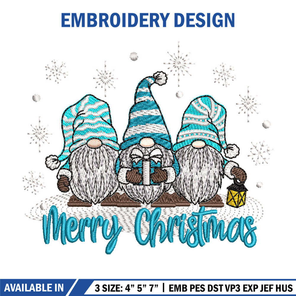 Gnomes embroidery design, Chrismas embroidery, Embroidery shirt, Embroidery file, Anime design, Digital download.jpg