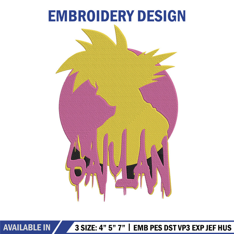 Goku circle Embroidery Design, Dragonball Embroidery, Embroidery File, Anime Embroidery, Anime shirt, Digital download.jpg