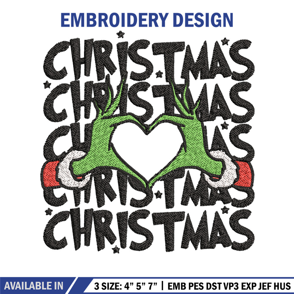 Grinch christmas Embroidery design, Grinch christmas Embroidery, logo design, Embroidery File, Instant download..jpg
