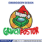 Grinch postor Christmas Embroidery design, Grinch christmas Embroidery, Grinch design, Embroidery file, Instant download.jpg