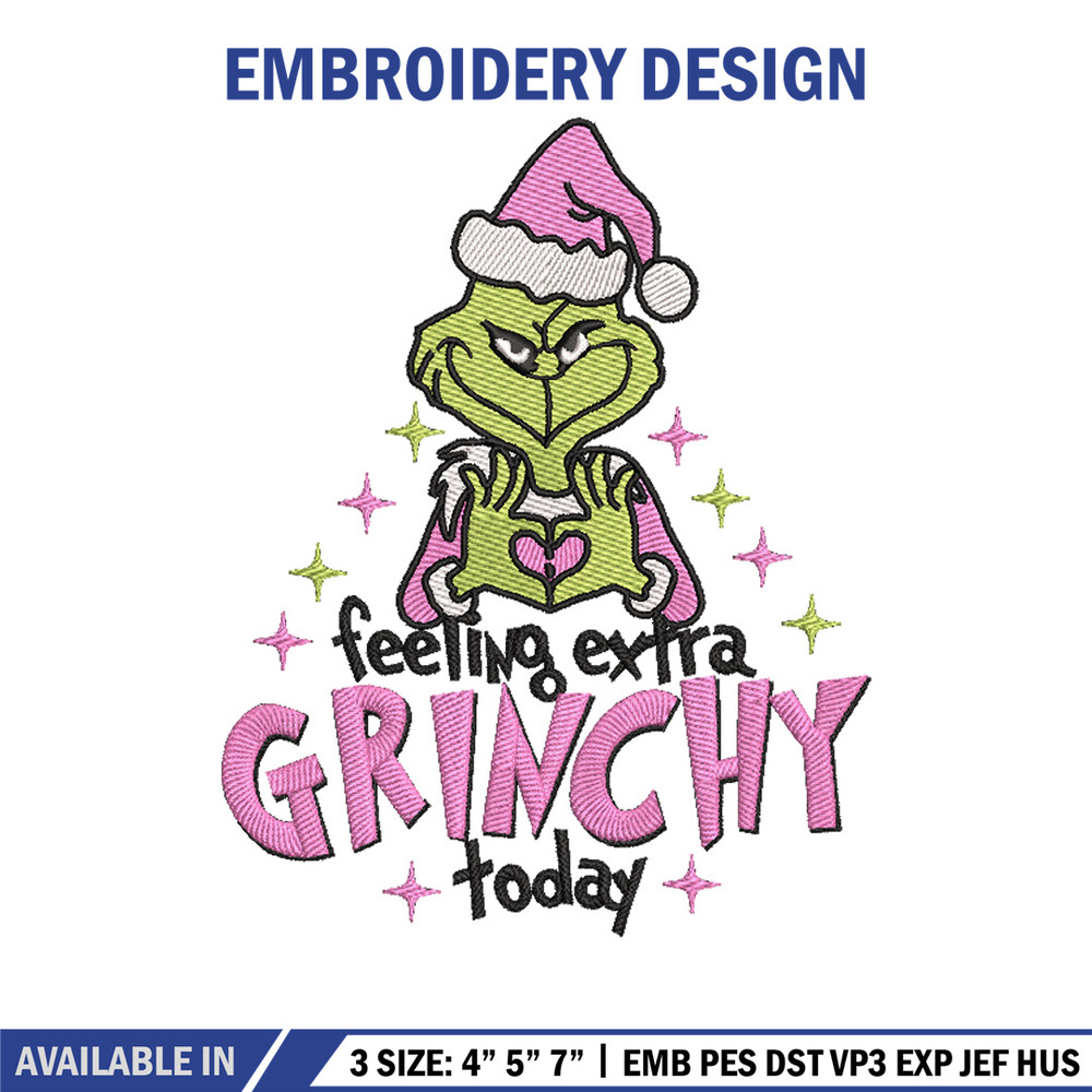 Grinch today embroidery design, Grinch embroidery, Chrismas design,Embroidery shirt, Embroidery file, Digital download.jpg
