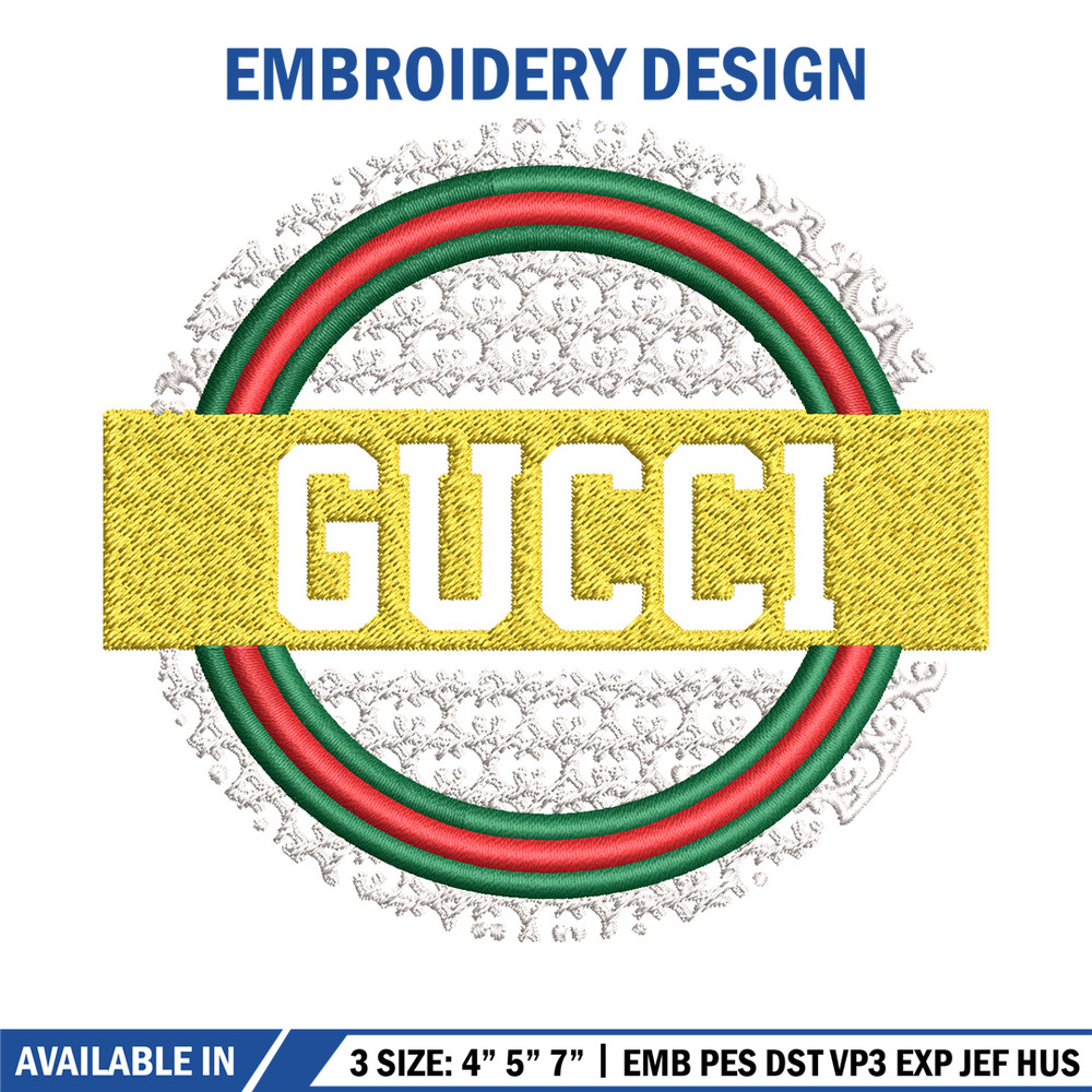 Gucci logo Embroidery Design, Gucci Embroidery, Brand Embroidery, Logo shirt, Embroidery File, Digital download 1.jpg