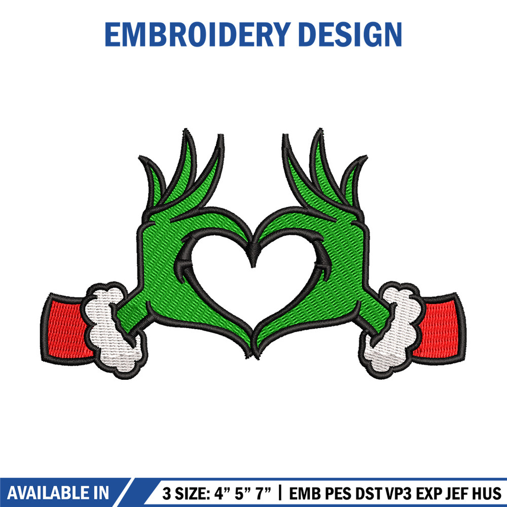 Hand heart embroidery design, Chrismas embroidery, Embroidery file, Embroidery shirt, Emb design, Digital download.jpg