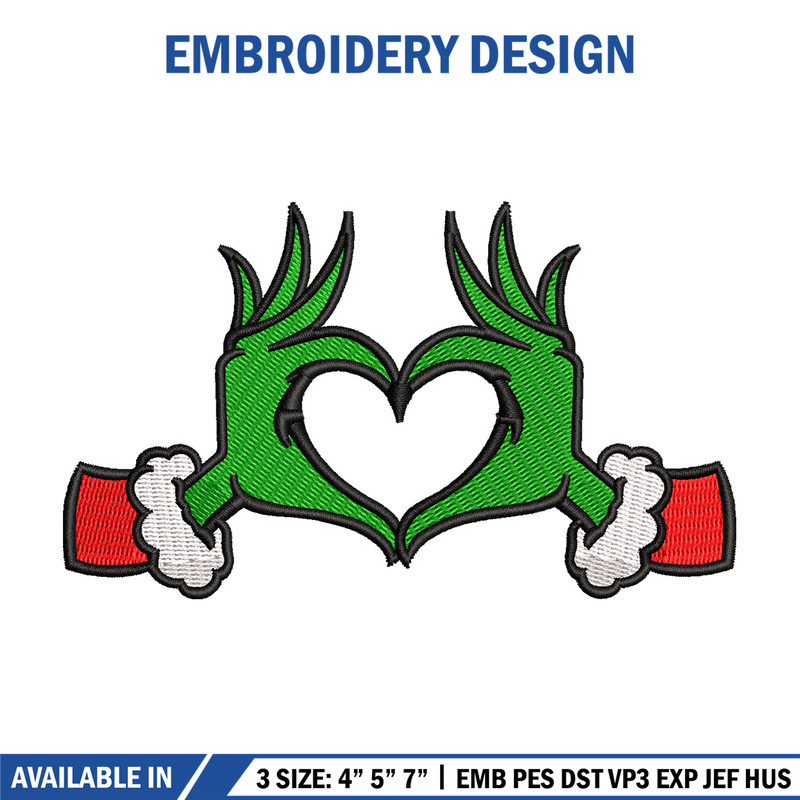 Hand heart embroidery design, Chrismas embroidery, Embroidery file, Embroidery shirt, Emb design, Digital download.jpg