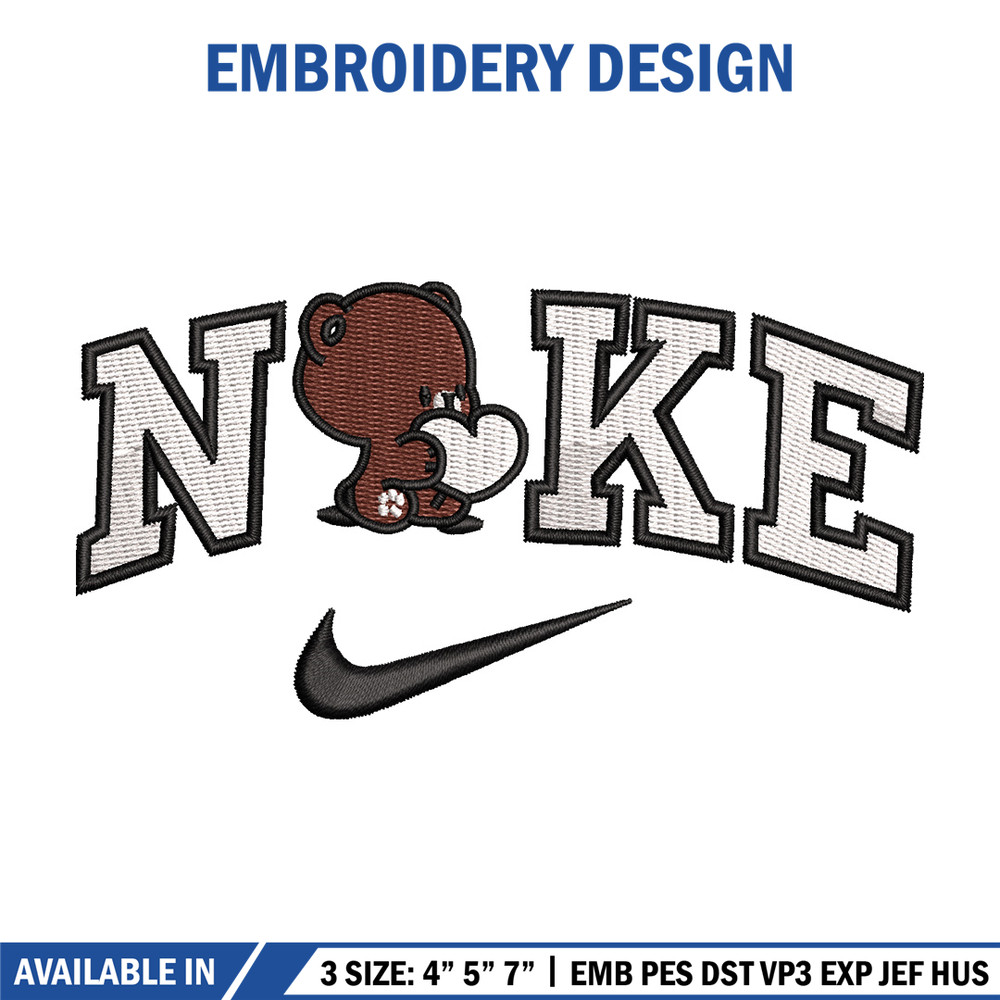 Heart bear nike embroidery design, Bear embroidery, Embroidery file, Embroidery shirt, Nike design, Digital download.jpg