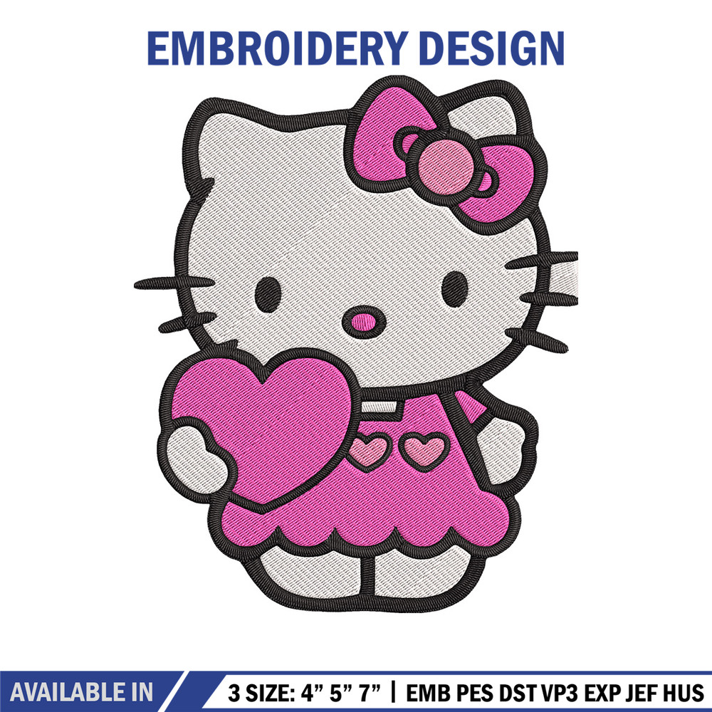 Hello kitty heart Embroidery Design, Hello kitty Embroidery, Embroidery File, Anime Embroidery, Digital download.jpg