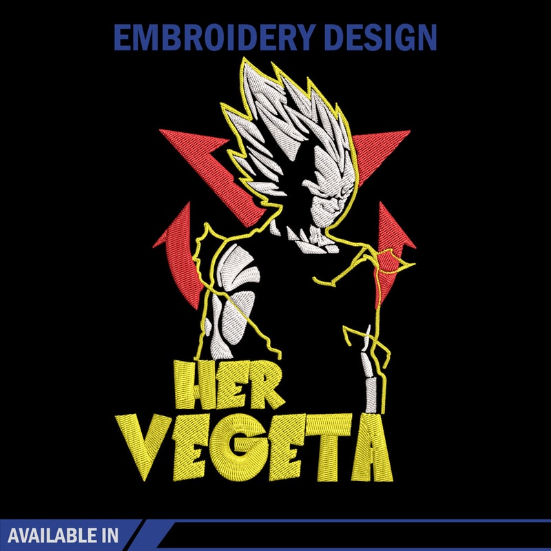 Her Vegeta Embroidery Design, Dragonball Embroidery, Embroidery File, Anime Embroidery, Anime shirt, Digital download..jpg
