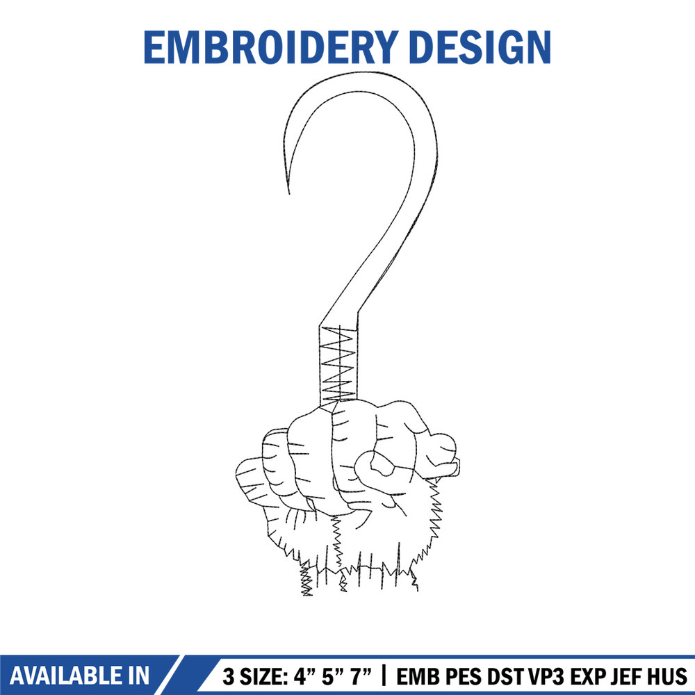 Hook design embroidery design, Hook embroidery, Embroidery file, Embroidery shirt, Emb design, Digital download.jpg
