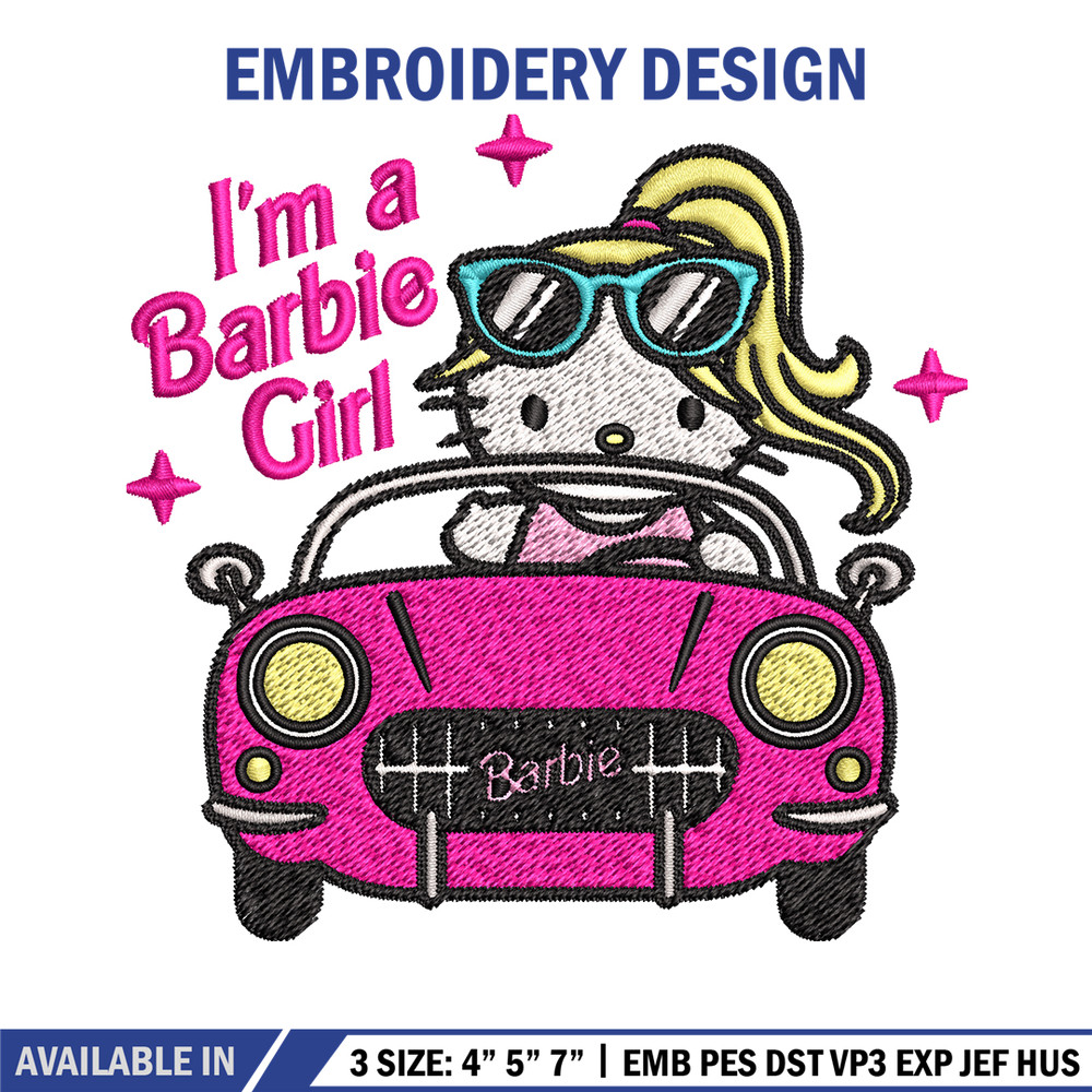 I'm a barbie girl Embroidery design, Barbie logo Embroidery, logo design, Embroidery File, logo shirt, Digital download..jpg
