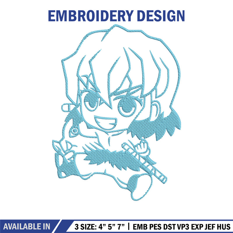 Inosuke chibi Embroidery Design,Demon slayer Embroidery,Embroidery File,Anime Embroidery,Anime shirt, Digital download.jpg