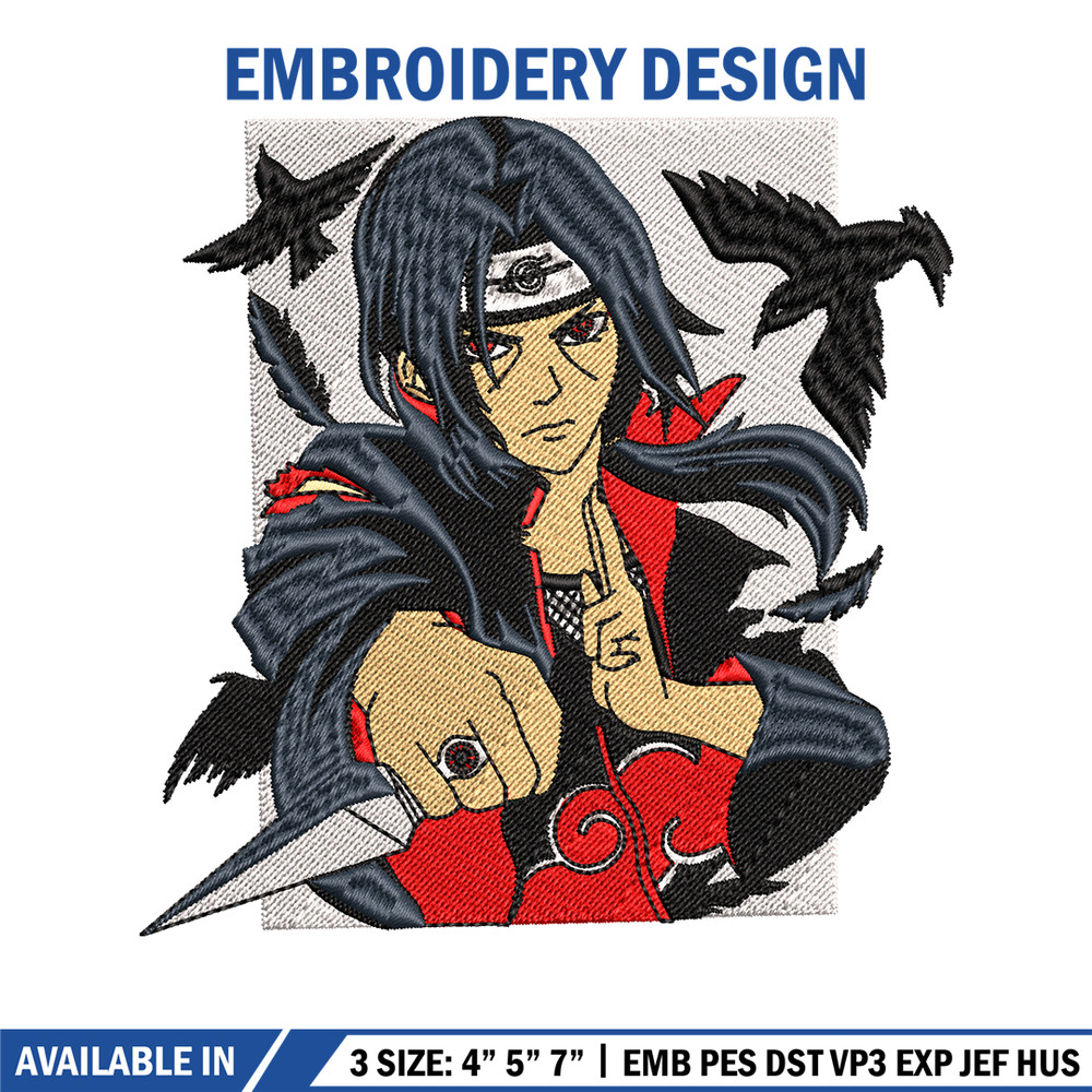 Itachi knife embroidery design, Naruto embroidery, embroidery file, anime design, anime shirt, Digital download.jpg