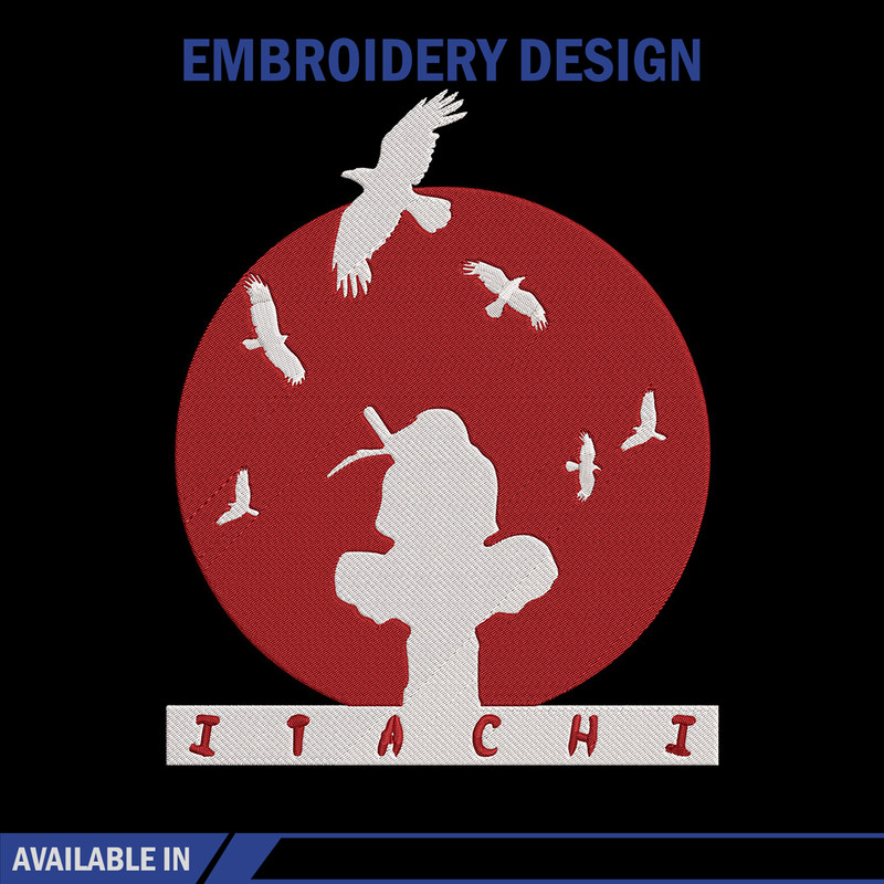 Itachi red moon Embroidery Design, Naruto Embroidery, Embroidery File, Anime Embroidery, Anime shirt, Digital download.jpg