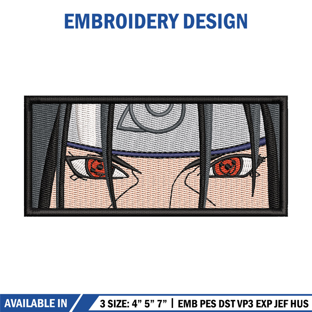 Itachi sharingan embroidery design, Naruto embroidery, Anime design, Embroidery shirt, Embroidery file, Digital download.jpg