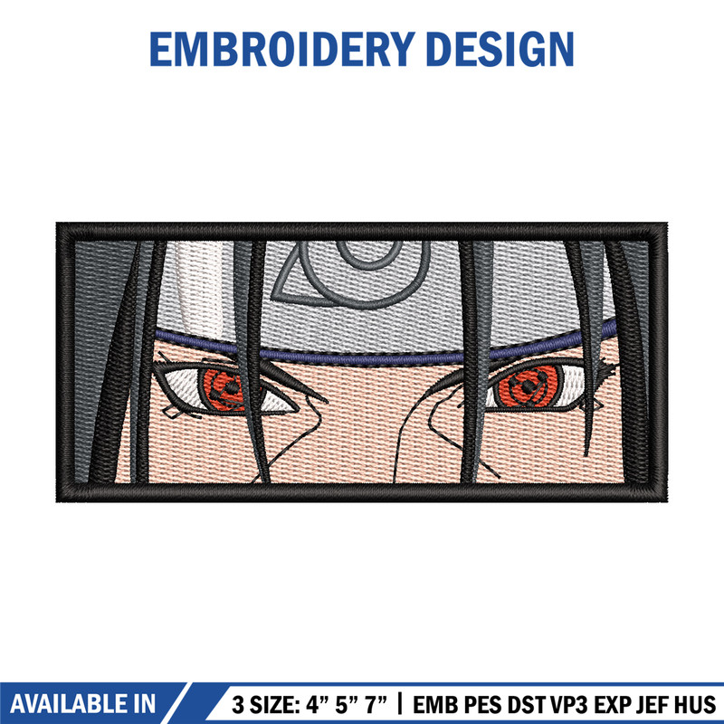 Itachi sharingan embroidery design, Naruto embroidery, Anime design, Embroidery shirt, Embroidery file, Digital download.jpg
