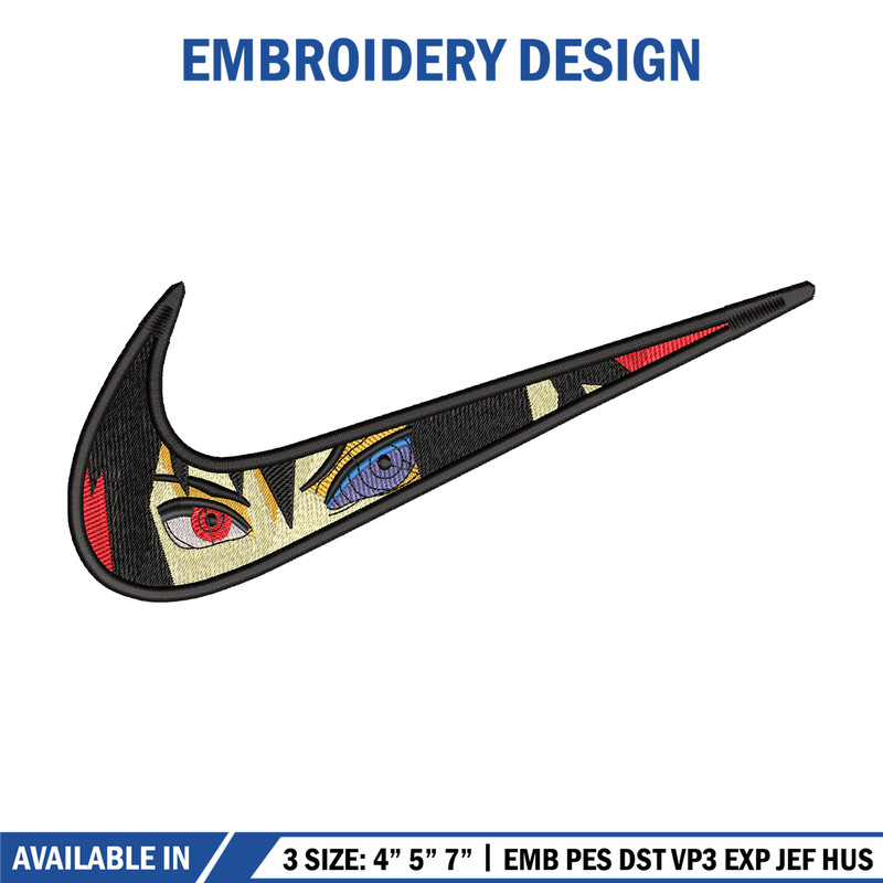 Itachi Uchiha nike embroidery design, Naruto embroidery, Nike design, Logo shirt, anime shirt, digital download 1.jpg