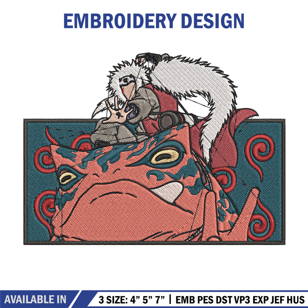 Jiraiya rectangle Embroidery Design, Naruto Embroidery, Embroidery File, Anime Embroidery, Anime shirt, Digital download.jpg