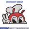 Jollibee Peek Embroidery Design, Logo Embroidery, Embroidery File, Anime Embroidery, Anime shirt, Digital download.jpg