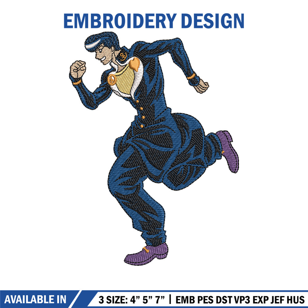 Josuke higashikata embroidery design, anime embroidery, logo design, anime shirt, Embroidery shirt, Instant download.jpg