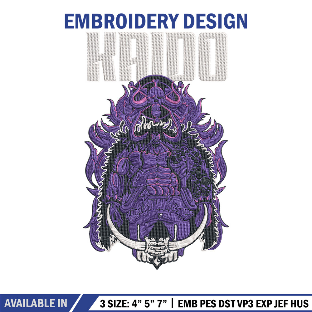 Kaido poster Embroidery Design,One piece Embroidery, Embroidery File, Anime Embroidery, Anime shirt, Digital download.jpg
