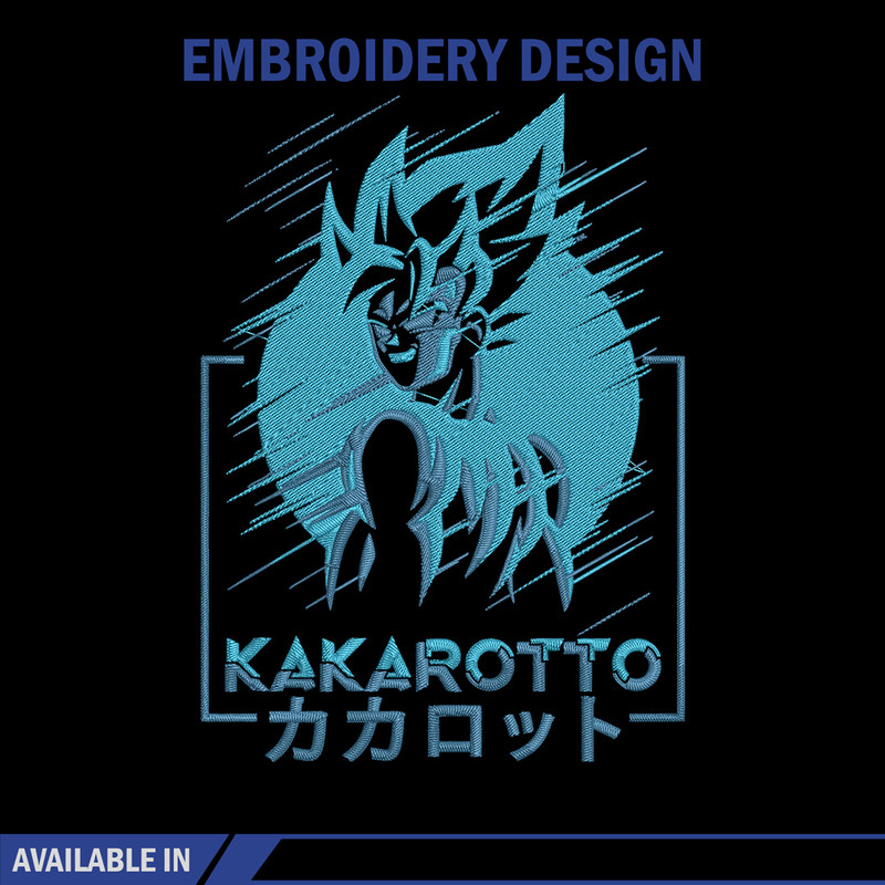 Kakarotto Embroidery Design, Dragonball Embroidery, Embroidery File, Anime Embroidery, Anime shirt,Digital download..jpg