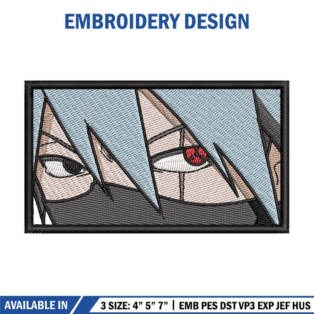 Kakashi eyes embroidery design, Naruto embroidery, Anime design, Embroidery shirt,Embroidery file,Digital download.jpg