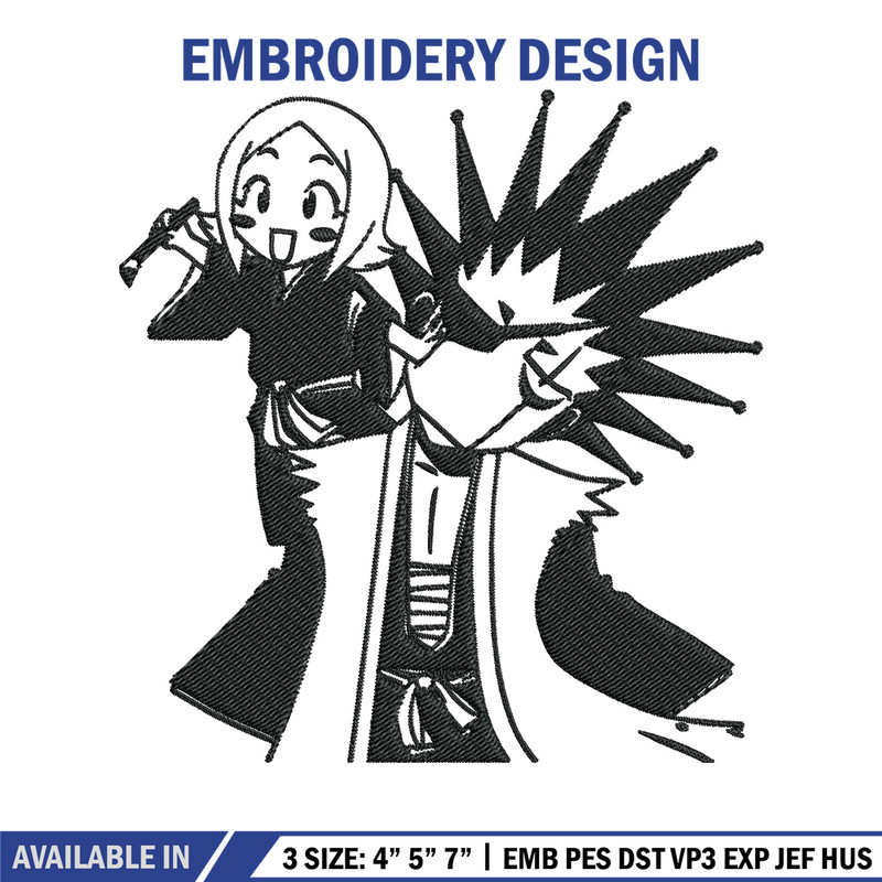 Kenpachi chibi Embroidery Design, Bleach Embroidery, Embroidery File, Anime Embroidery, Anime shirt, Digital download.jpg