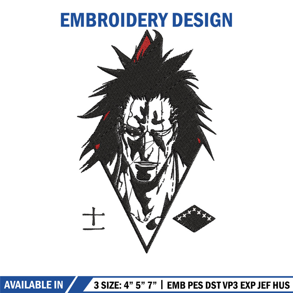 Kenpachi embroidery design, Bleach embroidery, Anime design, Embroidery shirt, Embroidery file, Digital download.jpg