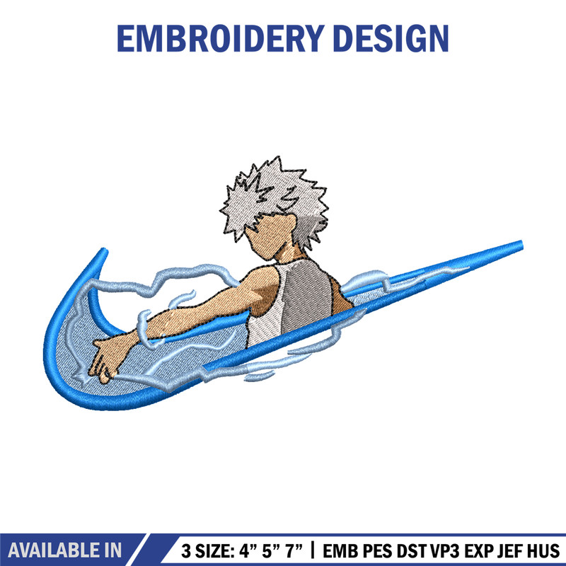 Killua Zoldyck Nike embroidery design, Hunter x hunter embroidery, Nike design, anime design, Digital download.jpg