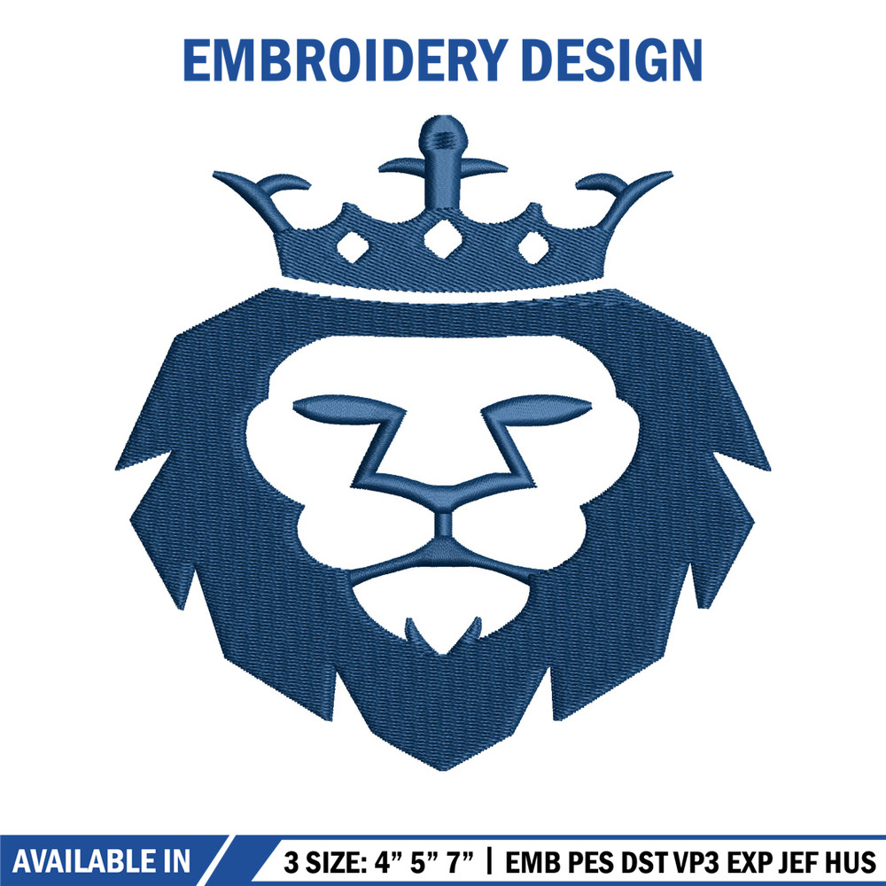 King Lion Logo embroidery design, King Lion Logo embroidery, animal design, embroidery file, logo shirt, Digital downloa.jpg