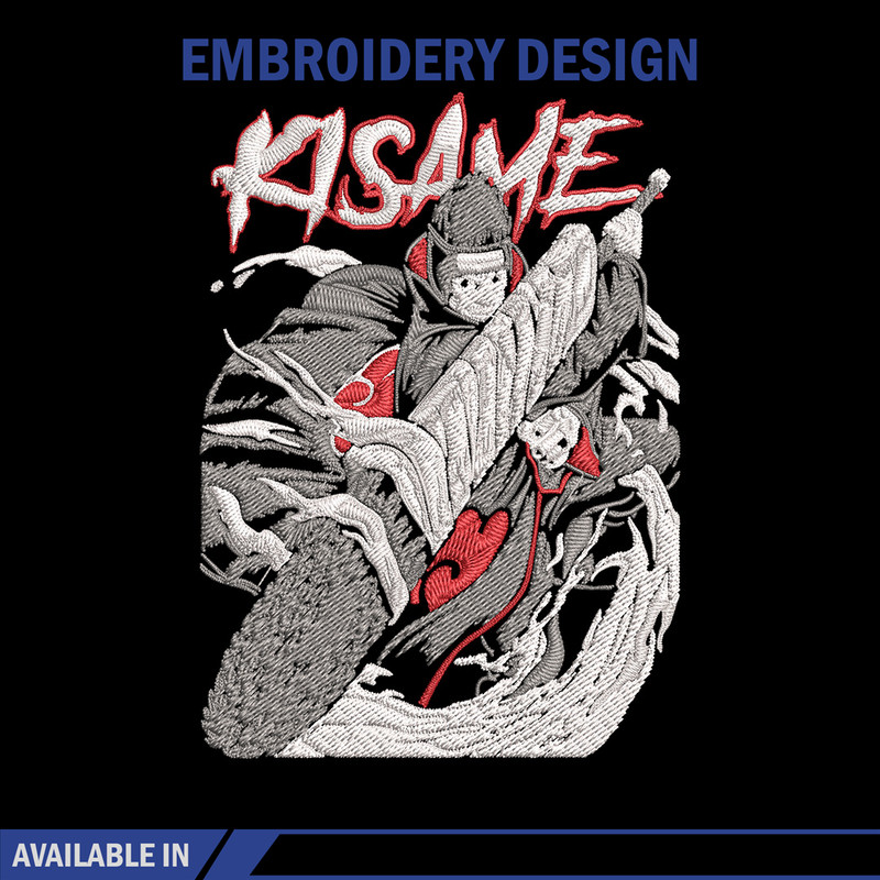 Kisame poster Embroidery Design, Naruto Embroidery,Embroidery File, Anime Embroidery, Anime shirt, Digital download.jpg