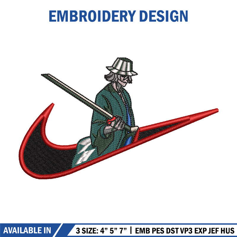 Kisuke swoosh embroidery design, Bleach embroidery, Nike design, Embroidery shirt, Embroidery file, Digital download.jpg
