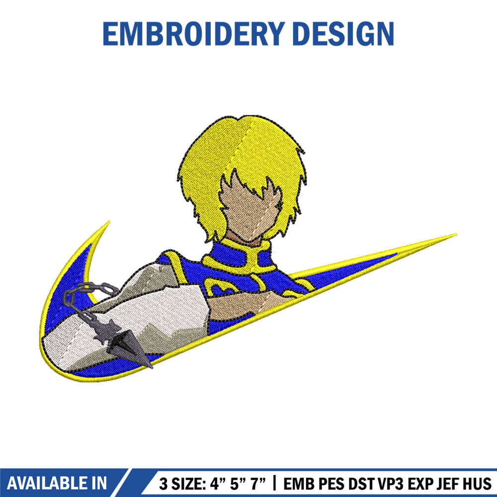 Kurapika Nike embroidery design, Hunter x hunter embroidery, Nike design, anime design, anime shirt, Digital download 1.jpg