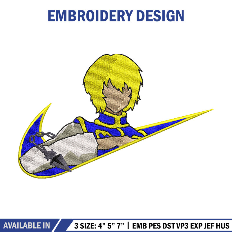 Kurapika Nike embroidery design, Hunter x hunter embroidery, Nike design, anime design, anime shirt, Digital download.jpg