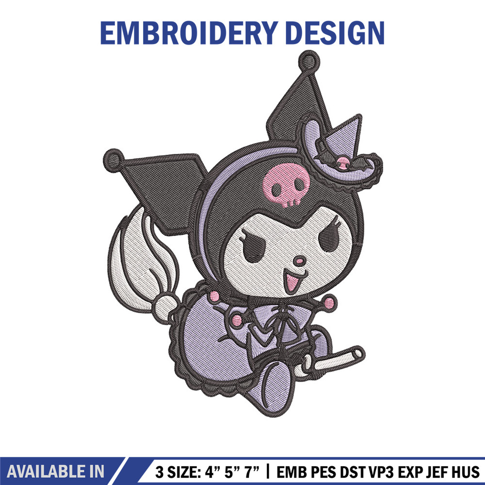 Kuromi Embroidery Design, Hello kitty Embroidery, Embroidery File,Anime Embroidery, Anime shirt, Digital download.jpg