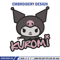 Kuromi logo Embroidery Design, Hello kitty Embroidery, Embroidery File, Anime Embroidery, Anime shirt, Digital download..jpg