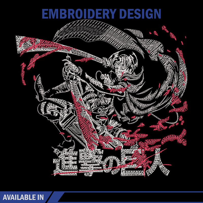 Levi ackerman Embroidery Design, Aot Embroidery, Embroidery File, Anime Embroidery, Anime shirt, Digital download.jpg