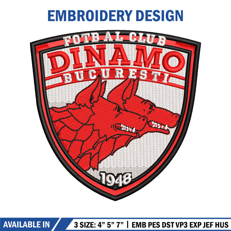 Logo Dinamo Bucuresti embroidery design, Fotbal club embroidery, logo design, embroidery file, Digital download..jpg