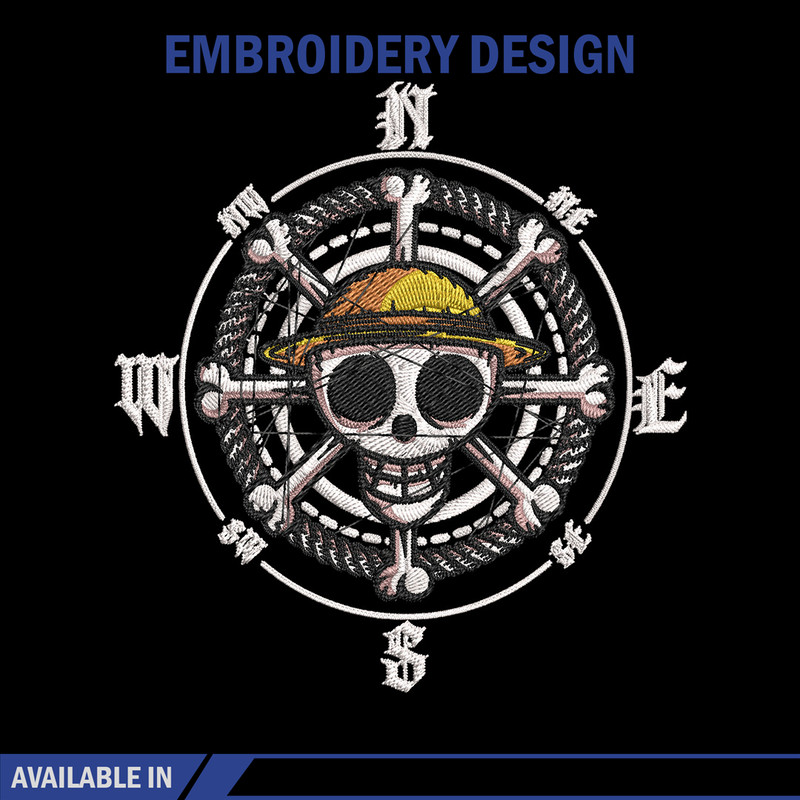 Logo One piece Embroidery Design, One piece Embroidery, Embroidery File, Anime Embroidery, Anime shirt,Digital download..jpg