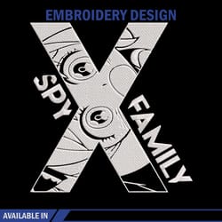 logo spy x family embroidery design, spy x family embroidery, embroidery file, anime embroidery, embroidery design
