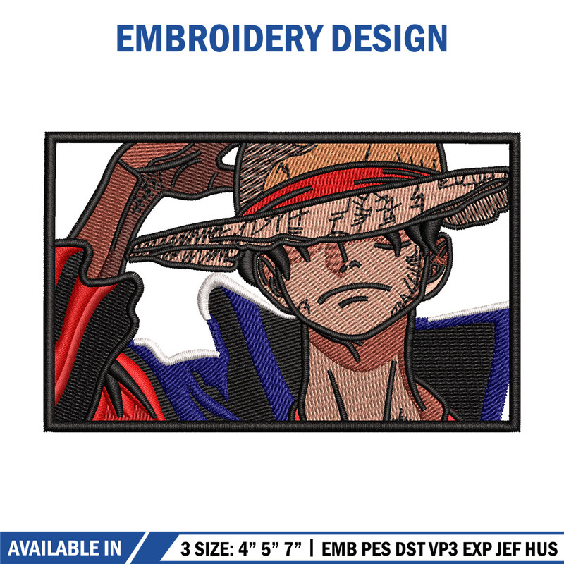 Luffy cool box embroidery design, One piece embroidery, Embroidery file, Embroidery shirt, Emb design, Digital download.jpg