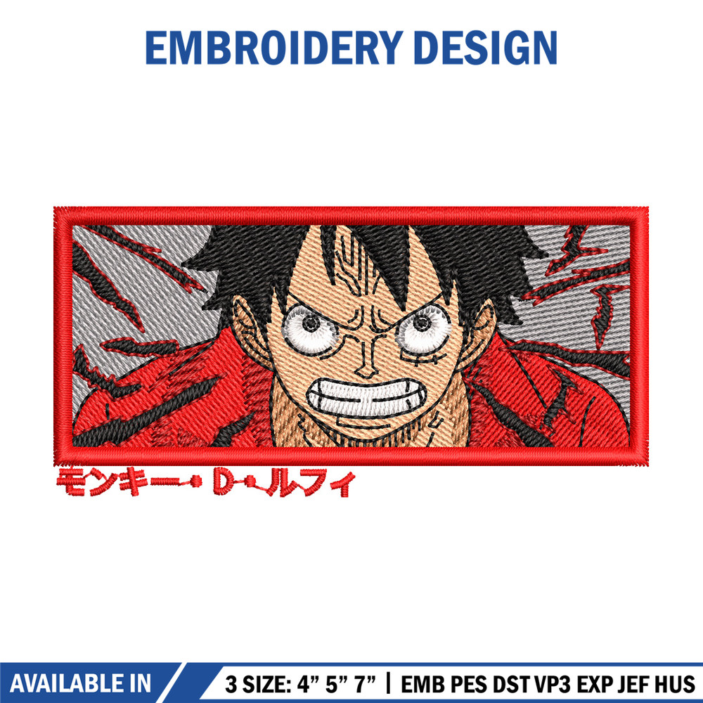 Luffy haki embroidery design, One piece embroidery, Anime design, Embroidery shirt, Embroidery file, Digital download.jpg