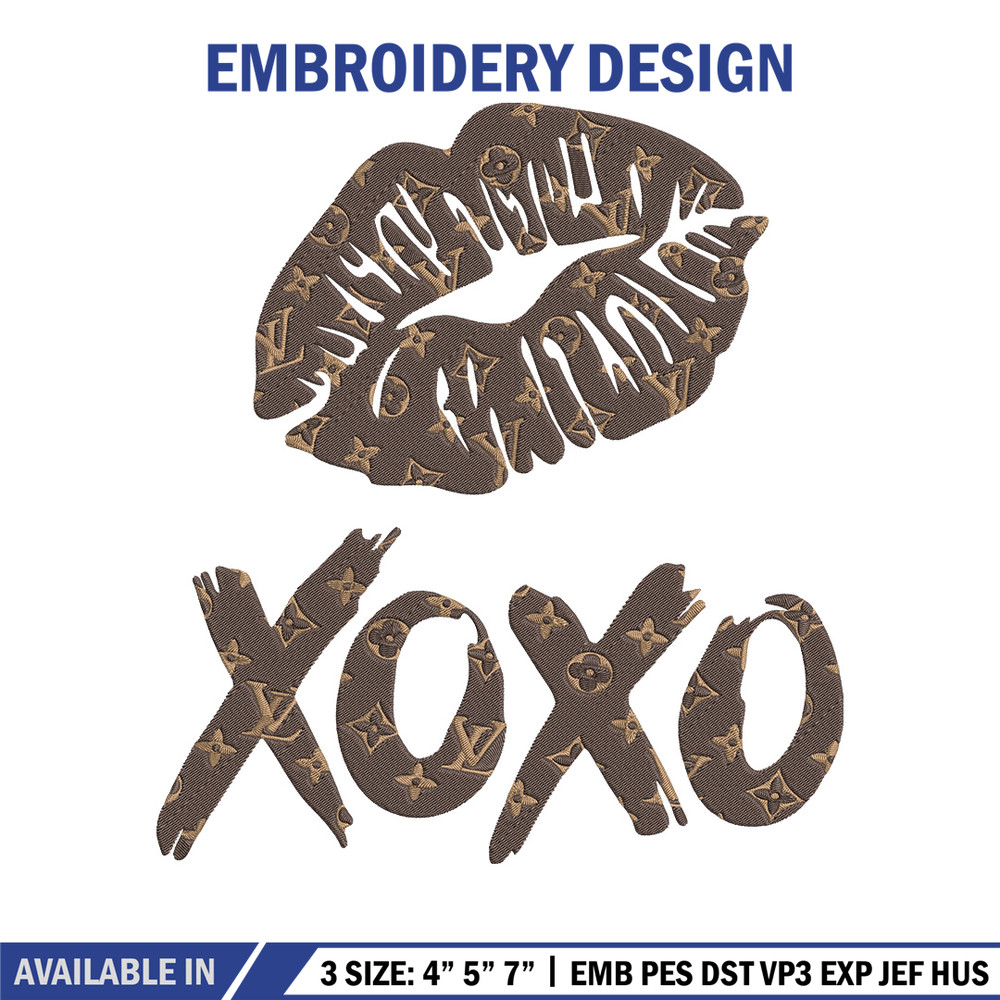 Lv lips xoxo Embroidery Design, Lv Embroidery, Embroidery File, Anime Embroidery, Anime shirt, Digital download..jpg