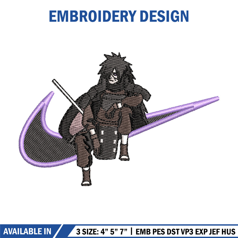 Madara x nike embroidery design, Naruto embroidery, Nike design, Embroidery shirt, Embroidery file, Digital download.jpg