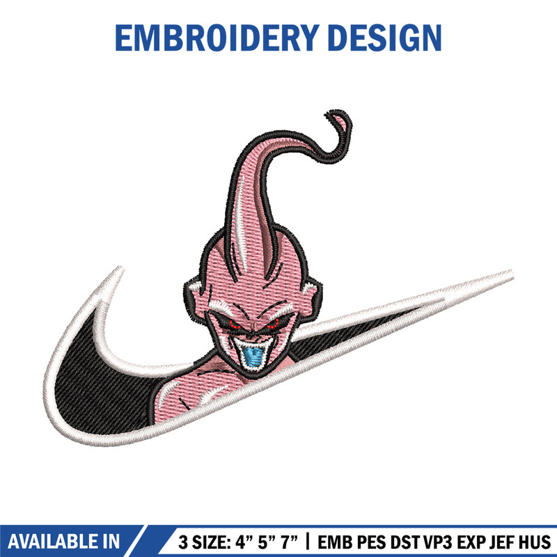 Majin buu embroidery design, Dragonball embroidery, Nike design, Embroidery shirt, Embroidery file, Digital download.jpg