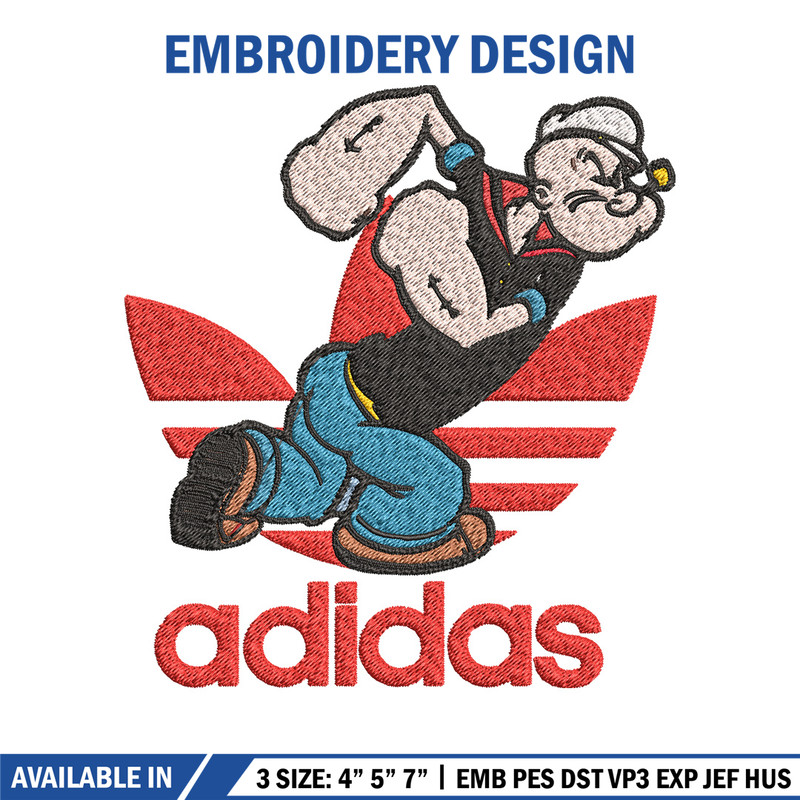 Man cartoon adidas Embroidery Design, Adidas Embroidery, Embroidery File, Brand Embroidery, Logo shirt, Digital download.jpg