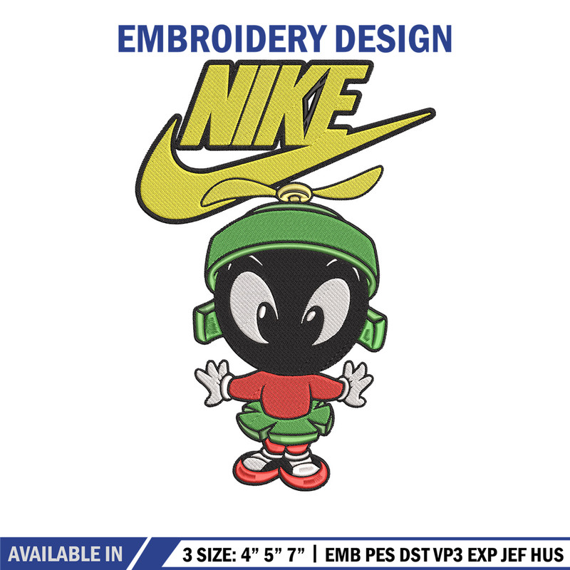 Marvin nike Embroidery Design, Marvin Embroidery, Embroidery File, Nike Embroidery, Anime shirt, Digital download.jpg