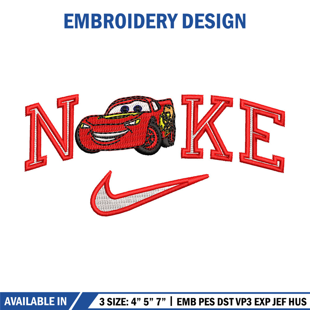 Mcqueen nike embroidery design, Mcqueen embroidery, Embroidery file, Embroidery shirt, Nike design,Digital download.jpg