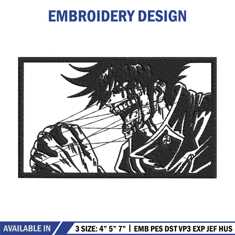 Megumi rectangle Embroidery Design, Jujutsu Embroidery, Embroidery File, Anime Embroidery, Anime shirt, Digital download.jpg