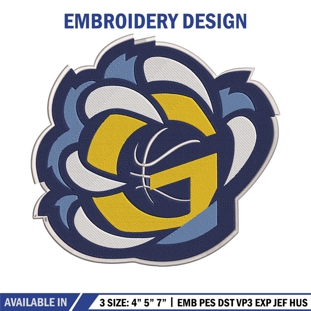 Memphis Grizzlies design embroidery design, NBA embroidery, Sport embroidery, Embroidery design,Logo sport embroidery.jpg